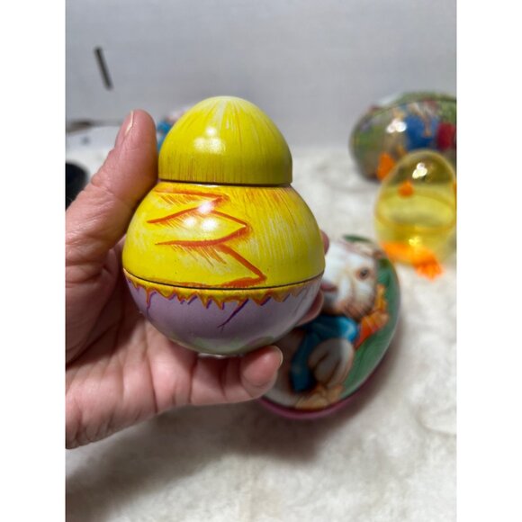 Vintage style Easter tins lot- Easter Chick, Bunny, German Rabbits, Mary Engelbr - Picture 12 of 12